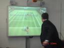Derek playing Wii tennis